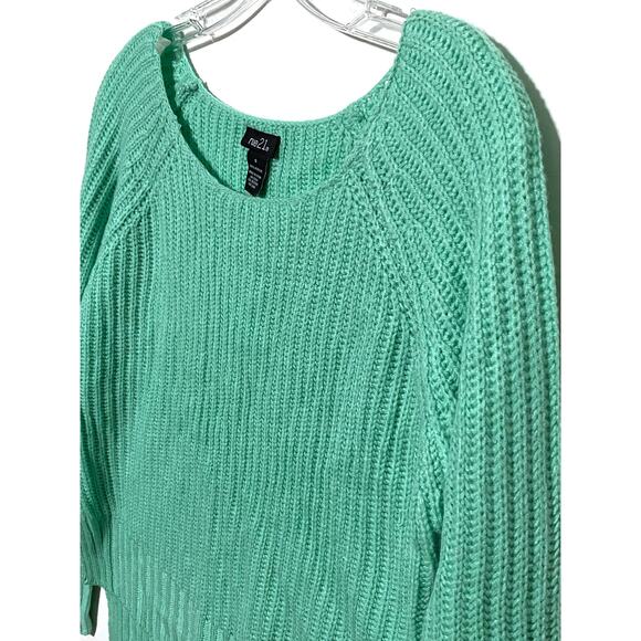 Rue 21 NWT Green Mint Knit Sweater Pullover Acrylic Juniors Womens Small S - Picture 2 of 7